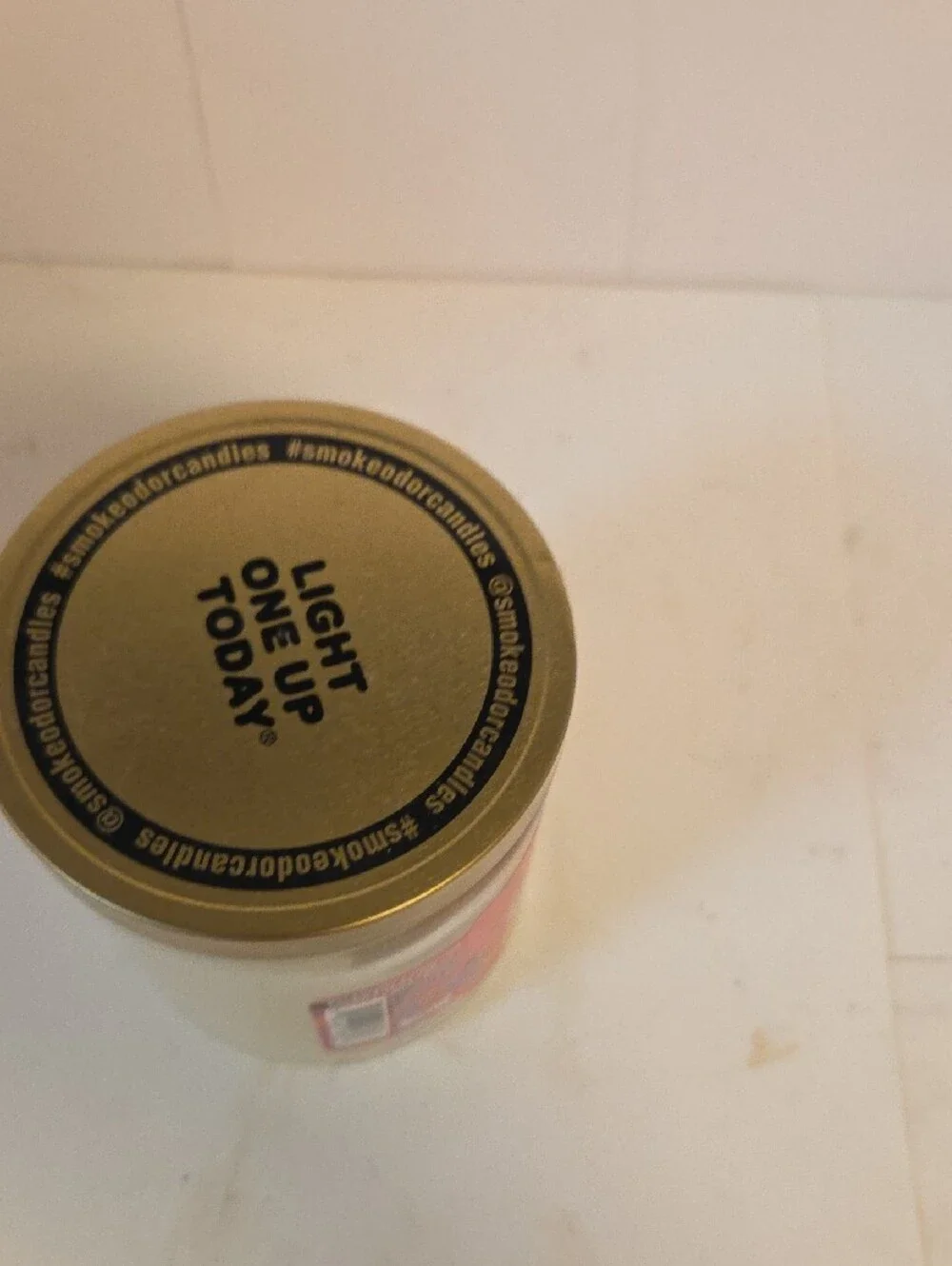 Patchouli Amber Smoke Odor Exterminator Candle - White 13 Oz